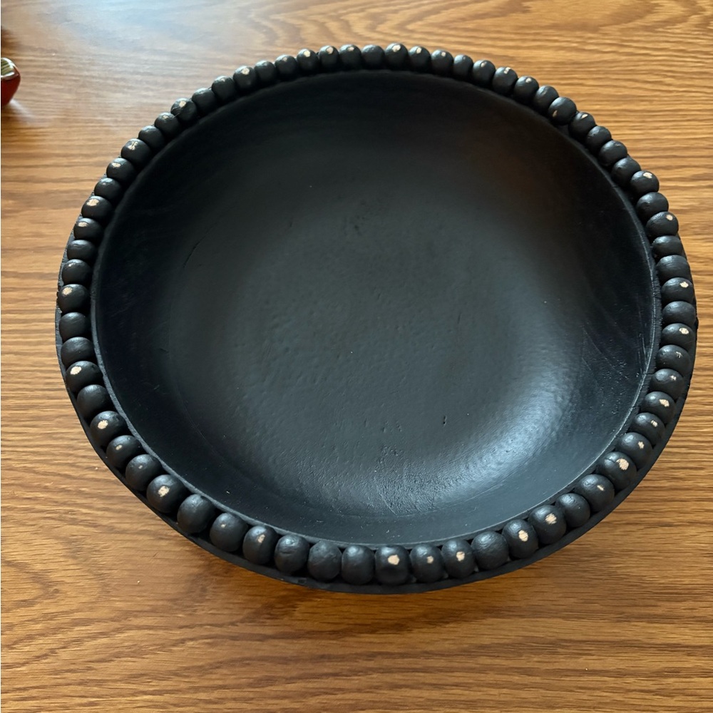 Black Distressed MDF Bowl for Decor